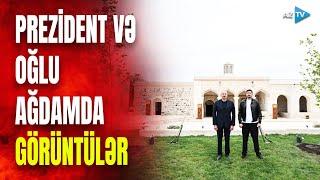 Prezident İlham Əliyev Ağdamda: dövlət başçısının Qarabağa səfərindən GÖRÜNTÜLƏR