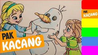 FROZEN! How to draw Anna and Elsa from Disney's Frozen /// Pak Kacang.mp4