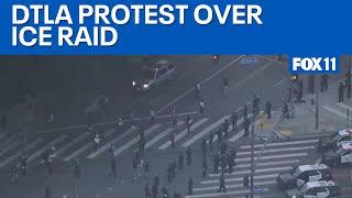 LA ICE protest: Unlawful assembly declared in downtown  | FOX 11 LA