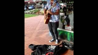 Nev Rolston busking 2