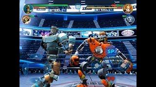 Real Steel-Aquabot & Cosmobot vs Albino, Gambit, Noisy Boy, Zeus, Abandon, Nitro (ЖИВАЯ СТАЛЬ)