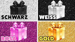 Wähle dein Geschenk...!  4-Geschenke-Challenge! Wie viel Glück hast du?