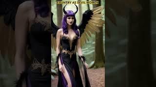 Country as devil women | ai creation | ai  #shorts #sorts