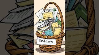 The Sunday Basket System Conquer Paper Clutter for Good! captioned #organizationhacks