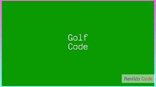 Golf Code in javascript | Javascript Full Course |#javascript | #Revildo_code