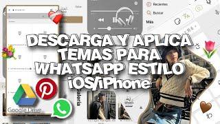 Cómo descargar y aplicar temas en WhatsApp Estilo iOS/iPhone [gdrive|pinterest] 2022 | @theriboo