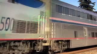 Amtrak trains along the New York and California coast