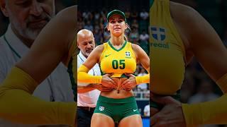 When She Enters, the Court Looks Small  USA’s Volleyball Titan! #volleyball #tallwoman #shorts