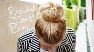 DIY Braided Sock Bun with Mr. Kate