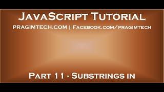 Substrings in JavaScript