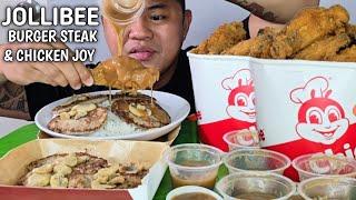 JOLLIBEE BURGER STEAK & CHICKEN JOY | MUKBANG PHILIPPINES | TOL BULOY MUKBANG