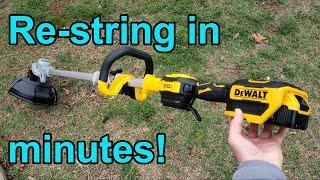 How to replace reload string on Dewalt trimmer - 20V or 60V