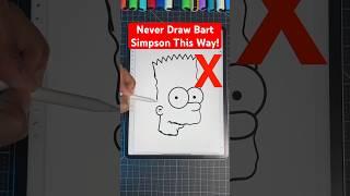 Never Draw Bart Simpson This Way!  #art #drawing #shorts