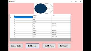 VB.net: Display data from database in datagridview using(inner join, left join , full join)