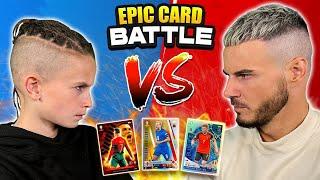 DAD VS SON CARD BATTLE! *BEST TEAM WINS* 