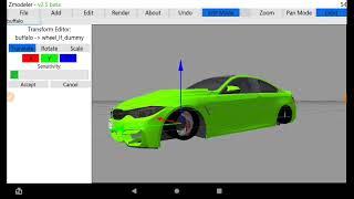 How to camber a car in GTA San Andreas Android with Zmodeler