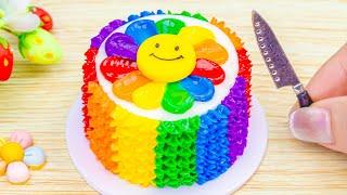 Beautiful Miniature Colorful Cake  Satisfying Beautiful Miniature Rainbow Sun Cake