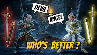 The ultimate comeback Queen Helga  battle between the Demon and angel  || Shadow Fight 4 Arena