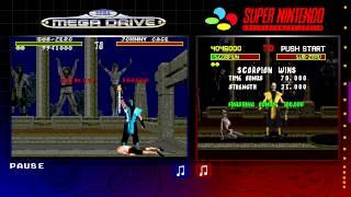 Mortal Kombat | Mega Drive/Genesis & SNES | Comparison - Dual Longplay