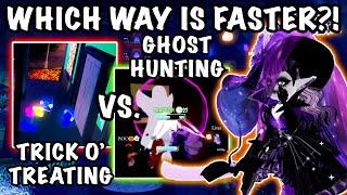 CANDY FARMING: Ghost Hunting VS Trick o' Treating!!|| Royale High Halloween Candy Farming