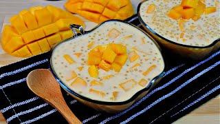 Mango Sago With tapioca pearls (Mango Milk Pudding)