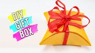 Easy DIY Gift Box Making With Paper And Ribbon.
