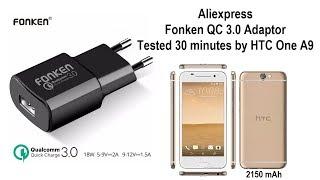 Fonken Qualcomm Quick Charge 3.0 (Aliexpress) - 30 minutes test