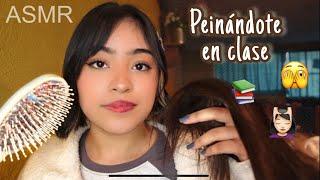 ASMR tu compañera de atrás juega con tu cabello en clase 🫢