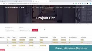 Project in java with source code and report Home Improvement System