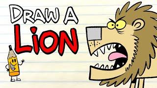 How to Draw a Lion using Letter 'F'