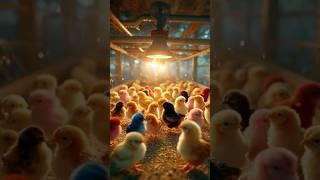 Adorable colorful chicks #cute #birds