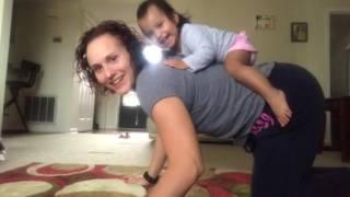 Horsey rides instead of push ups mom!