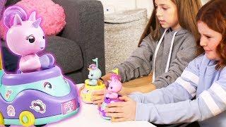 Fingerlings Unboxing | Bumper Car with Unicorns! | DIY Fingerlings Toys | Toy Review