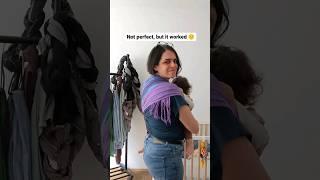 No no no hip carry with a short woven wrap #babywearing #wovenwrap