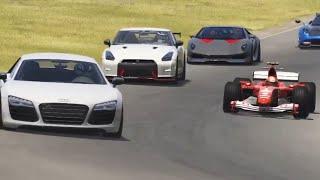 Ferrari F1 2004 Michael Schumacher vs Supercars at Zandvoort