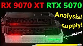 RX 9070 XT & RTX 5070 Launch Analysis | AMD RDNA 4 Supply Leak