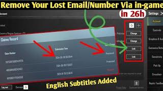 How to remove lost email/phone from pubg account in new update | How to change 3rd lost email/number