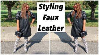 How To Style Faux Leather | Styles from H&M and Shein!