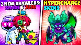 All New Hypercharge Skins & 2 New Brawlers Details | BRAWL STARS NEW UPDATE 