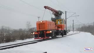 - Мотовоз "МПТ-4-364" следует по ж/д станции "Смоленск-Сортировочный".Россия.15 декабря 2021 года. -