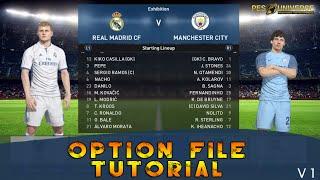 PES 2017 Complete Option File Tutorial