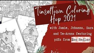 Tinseltown Colouring Hop 2021 | Zoe Sadler’s Tinseltown PDFs ️ "Snowman Cryogenics"