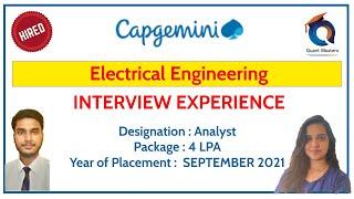 Capgemini Interview Experience - September 2021 |EE Student | Designation - Analyst