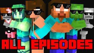 Monster School : All Episodes ! ( Season 1-4  ) - full Minecraft Animation