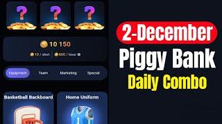 Piggy Bank Daily Combo 2 December | Piggy Bank Combo Today | Piggy Bank Airdrop