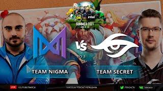 МАТЧ НА ВЫЛЕТTeam Nigma vs Team Secret | ESL One Summer 2021 [RU Tekcac]