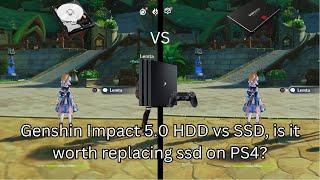 Genshin Impact v5.0 : HDD vs SSD on PS4