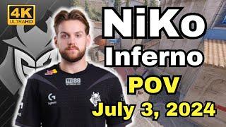 NiKo Inferno POV | FACEIT Ranked | Jul 3, 2024 #cs2 #povs