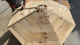 Repurposing Pallets: Building a Stylish Wooden Umbrella from Recycled Wood