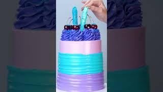 Adorable Chocolate Birthday Cake for the Ultimate Pink and Blue Lovers!  #shorts #cake #cooking
